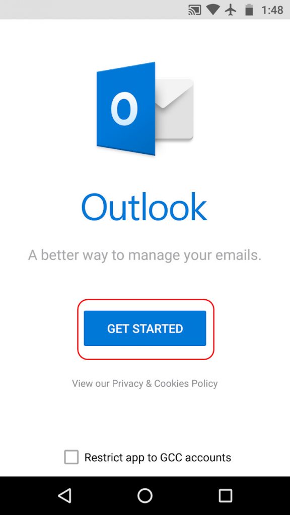 how to edit outlook account settings on android